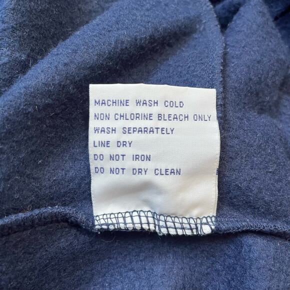 Majestic New York Giants Navy Blue Fleece Quarter Zip Pullover Men's Large - Picture 5 of 6